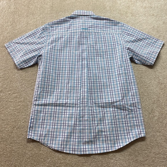 Ariat Pro Series Shirt Mens Large Plaid Short Sleeve Button Down Western Preppy - Picture 8 of 9